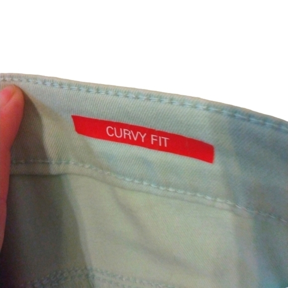 Style & Co Light Mint Green Curvy Fit Pocketed Straight Leg Jeans Size 8 - Picture 4 of 9